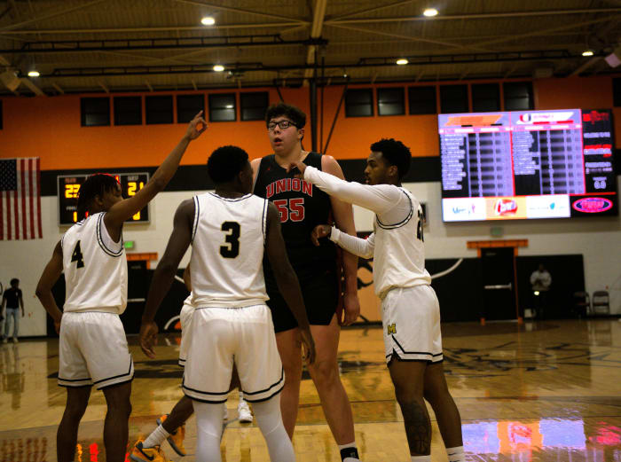 Tulsa Union 7-foot-2 senior center Erik Madrid (55)